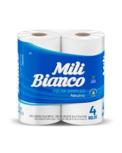 Papel Higiênico Mili Bianco Folha Simples