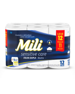 Papel Higiênico Mili Sensitive Care Folha Dupla 12/1