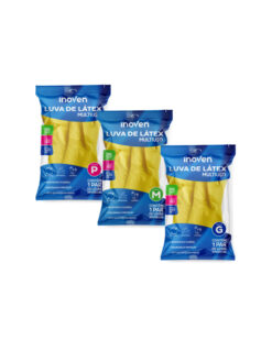 Luva De Látex Amarela Multiuso