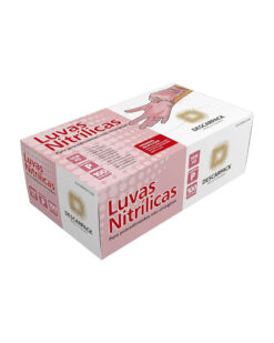 Luva Nitrílica Powder Free Rosa
